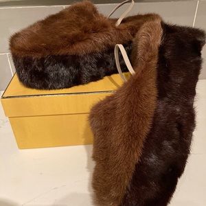 Fendi mink platforms size 40 new in box